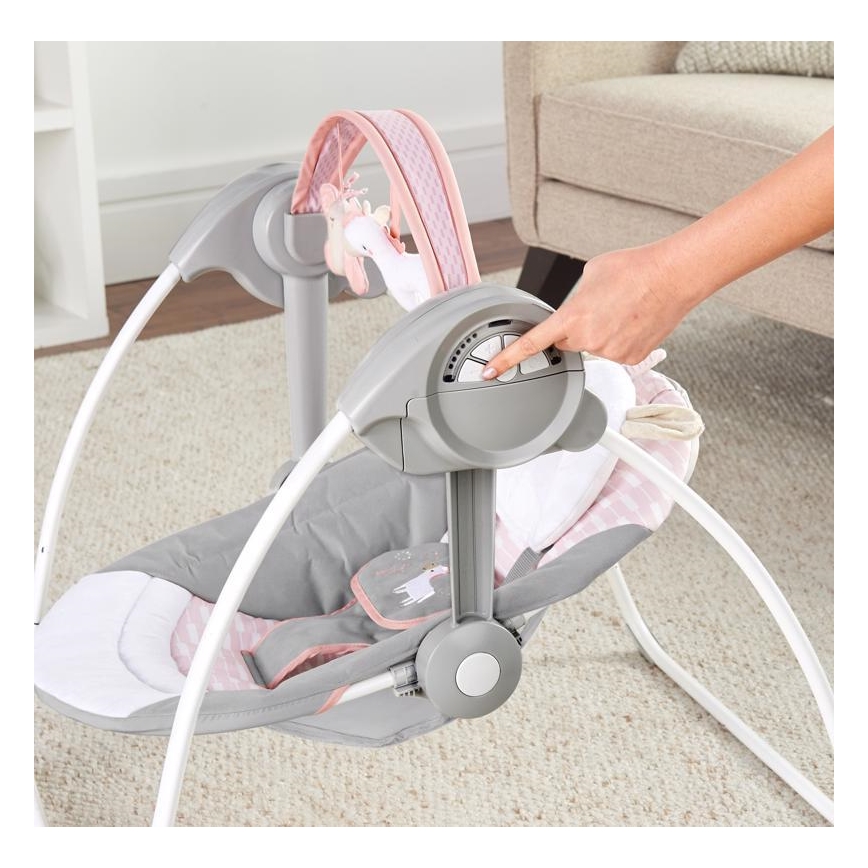 Ingenuity - Otroški swing z melodijo FLORA THE UNICORN 4xLR14