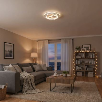 ITALUX - zatemnitvena LED stropna svetilka PARCO LED/55W/230V 3000-6500K, premer 50 cm, bela + daljinski upravljalnik