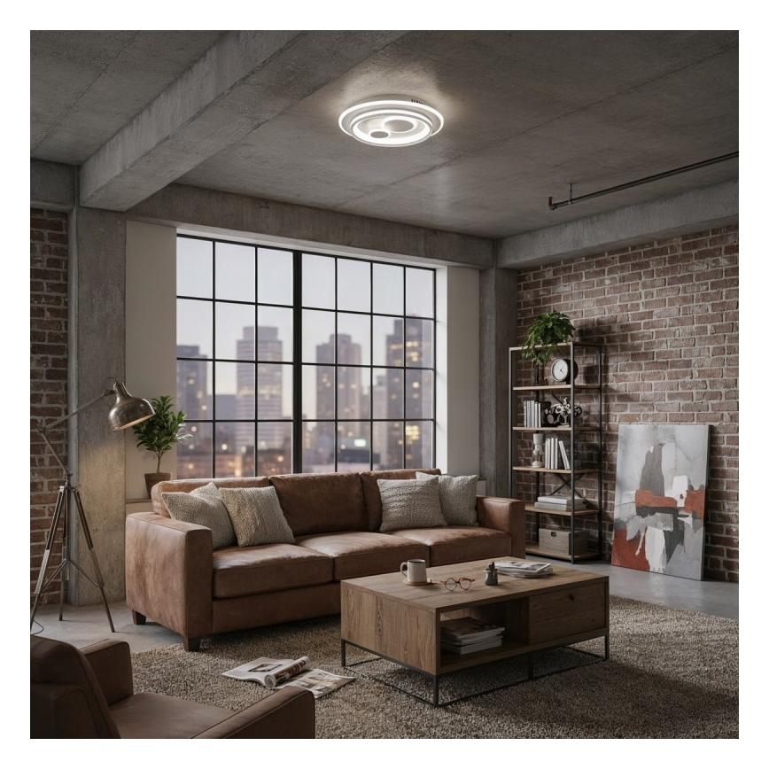 ITALUX - LED zatemnljivo stropno svetilo PARCO LED/55W/230V 3000-6500K premer 50 cm bela + daljinski upravljalnik