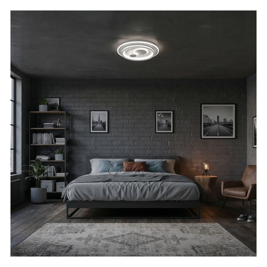 ITALUX - LED zatemnljivo stropno svetilo PARCO LED/55W/230V 3000-6500K premer 50 cm bela + daljinski upravljalnik