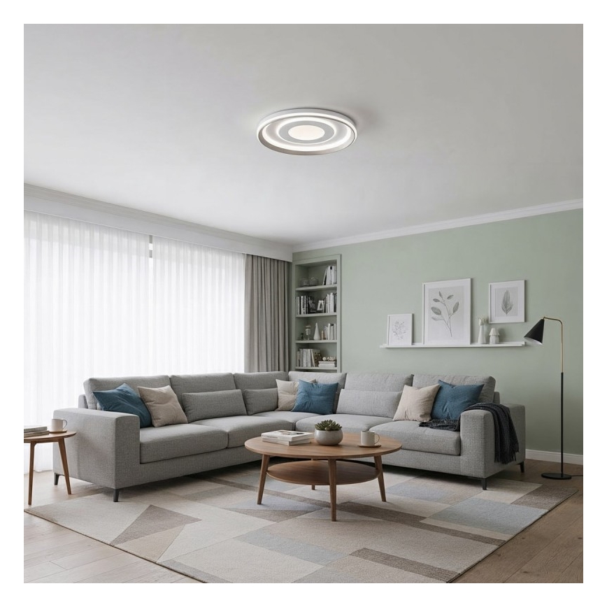 ITALUX - Zatemnjiva LED stropna svetilka SIMNI LED/55W/230V 3000–6500 K Ø 50 cm, bela + z daljinskim upravljalnikom