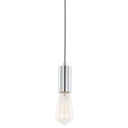ITALUX - Lestenec na vrvici MODERNA 1xE27/60W/230V sijajni krom