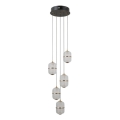 ITALUX - LED lestenec na kablu ALANI 5xLED/5,6W/230V 3000K črna/zlata