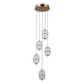 ITALUX - LED lestenec na kablu ALANI 5xLED/5,6W/230V 3000K zlate barve