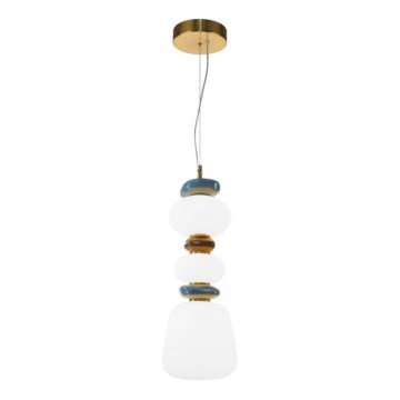 ITALUX - LED lestenec na kablu EVANS LED/15W/230V 3000K zlata/modra