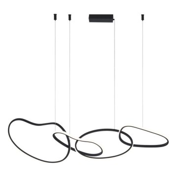 ITALUX - LED viseči lestenec na jeklenem kablu FONTE LED/60W/230V 3000/4000/6000K črna
