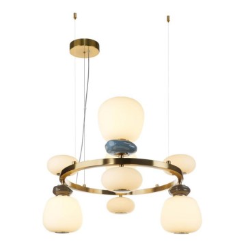 ITALUX - LED viseči lestenec na žici EVANS LED/33W/230V 3000K zlata/modra/rjava