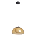 ITALUX - Lestenec AINALE na vrvici 1xG9/7W/230V črna/dimno rjava