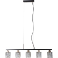 ITALUX - Lestenec na kablu SIMONA 5xE14/40W/230V črna/zlata