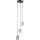 ITALUX - Lestenec na kablu TORNO 3xE14/40W/230V črna/zlata