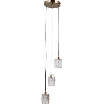 ITALUX - Lestenec na kablu TORNO 3xE14/40W/230V v zlati barvi