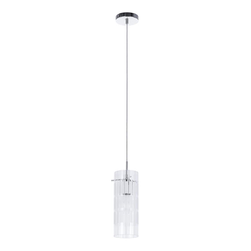 ITALUX - Lestenec na vrvici MAX 1xE27/60W/230V sijajni krom/prozorna