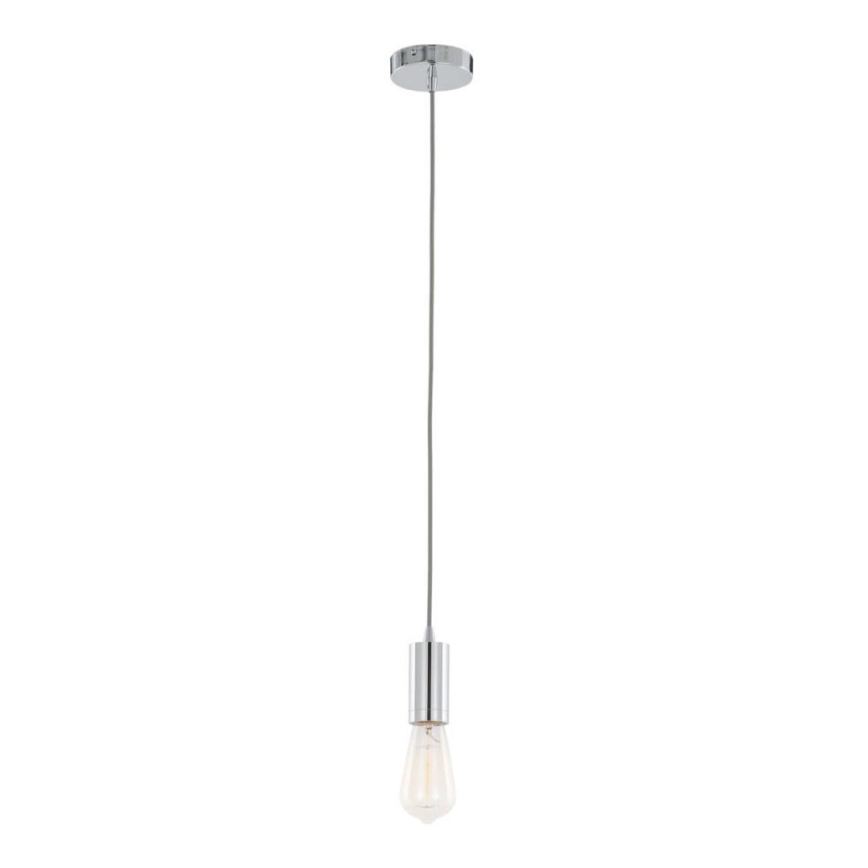 ITALUX - Lestenec na vrvici MODERNA 1xE27/60W/230V sijajni krom