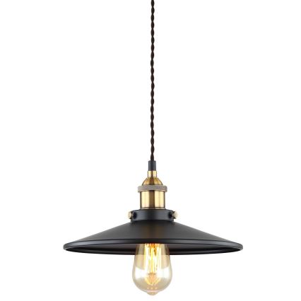 ITALUX - Lestenec na vrvici VERDA 1xE27/40W/230V pr. 26 cm črna