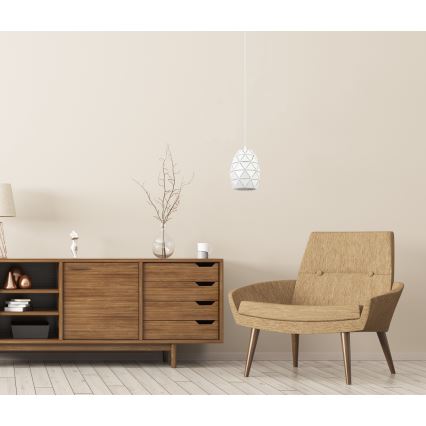 ITALUX - Lestenec na vrvici HARLEY 1xE27/40W/230V bela