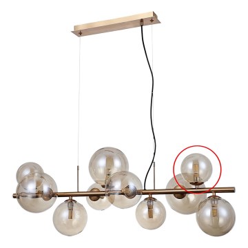 ITALUX - Nadomestno steklo za lestenec in stensko svetilko CANELLO G9 pr. 11 cm rjava
