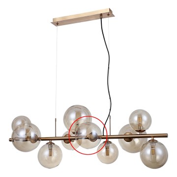 ITALUX - Nadomestno steklo za lestenec in stensko svetilko CANELLO G9 pr. 13 cm rjava