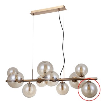 ITALUX - Nadomestno steklo za lestenec in stensko svetilko CANELLO G9 pr. 15 cm rjava