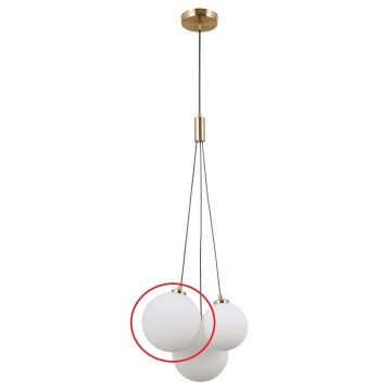 ITALUX - Nadomestno steklo za lestenec PERLOS G9 pr. 13 cm bela