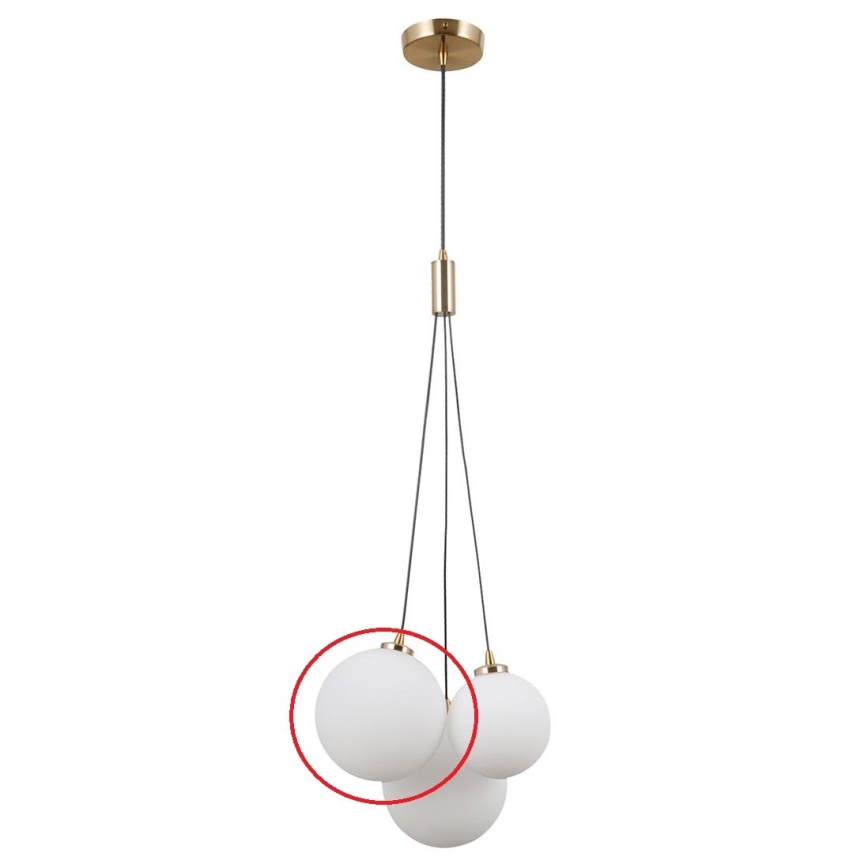 ITALUX - Nadomestno steklo za lestenec PERLOS G9 pr. 13 cm bela