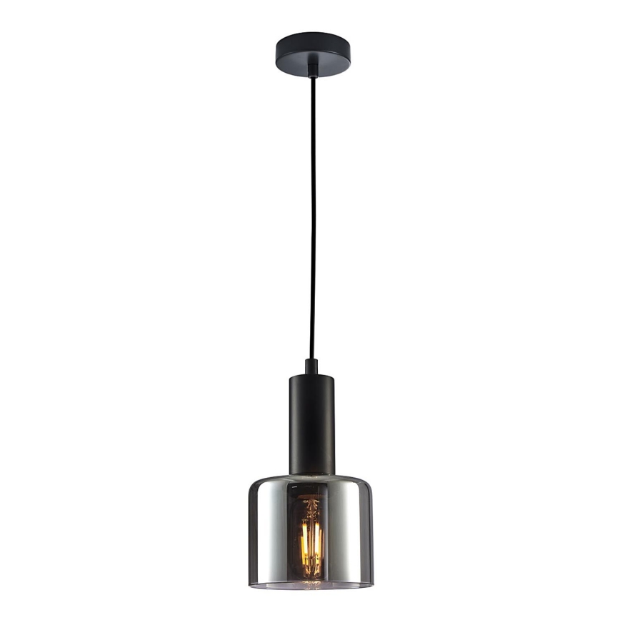 ITALUX - Nadomestno steklo za lestenec SANTIA E27, premer 12 cm, dimno črno