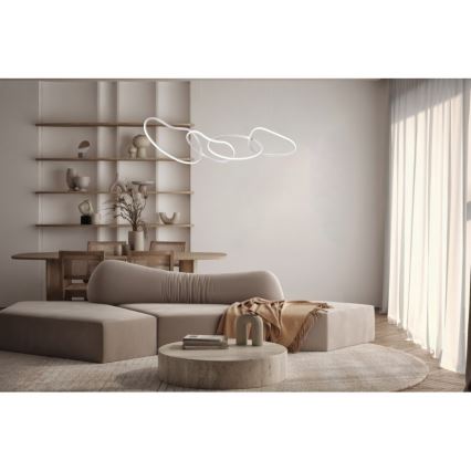 ITALUX - LED lestenec na jekleni vrvici FONTE LED/60W/230V 3000/4000/6000K bela