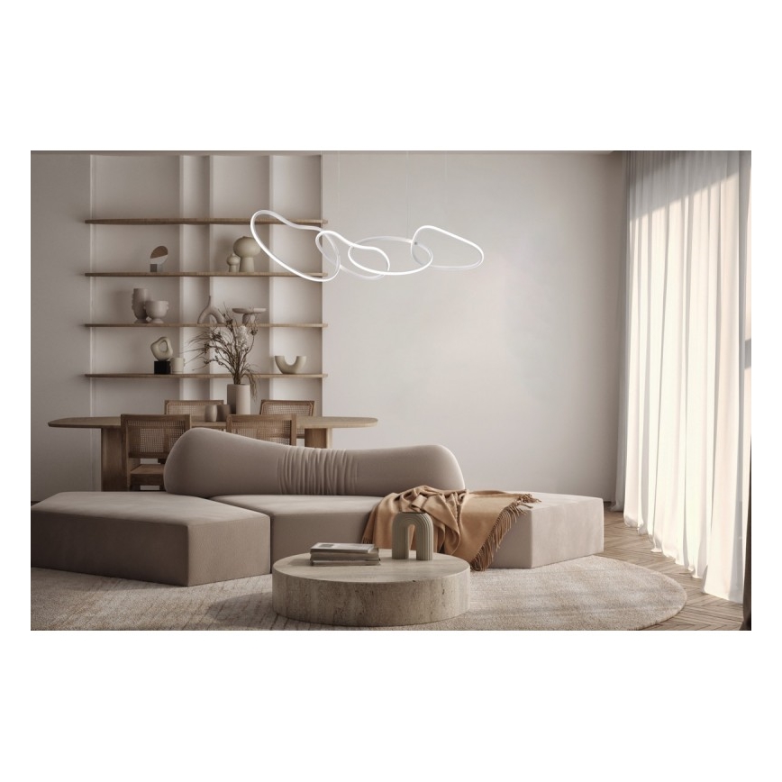ITALUX - LED lestenec na jekleni vrvici FONTE LED/60W/230V 3000/4000/6000K bela