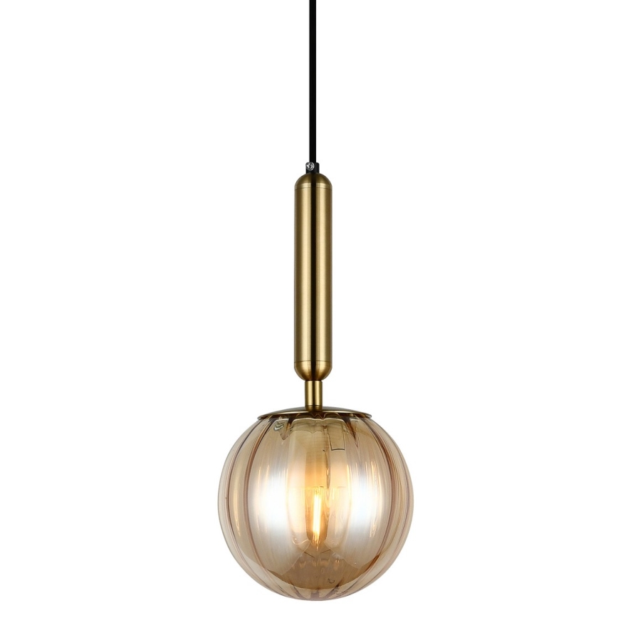 ITALUX - Lestenec na vrvici RAVENA 1xE27/5W/230V medenina