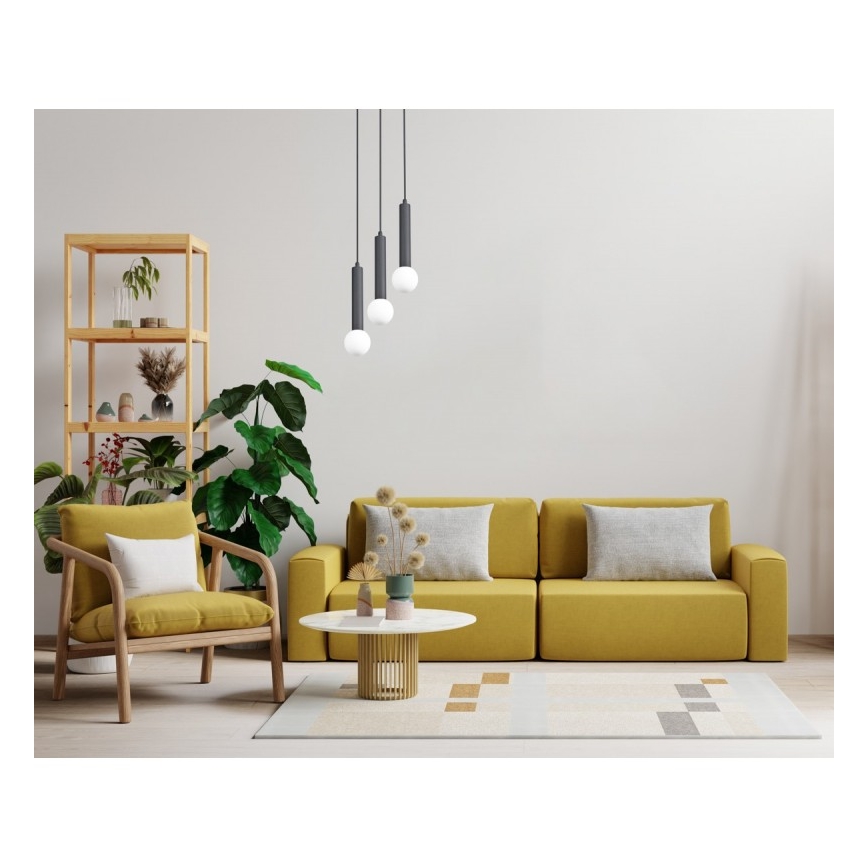 ITALUX - Lestenec na kablu FILANO 3xG9/5W/230V črna