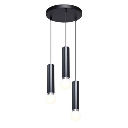 ITALUX - Lestenec na kablu MACERA 3xE27/40W/230V črna
