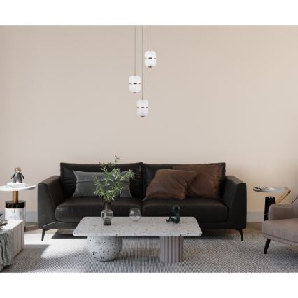 ITALUX - LED lestenec na žici ALANI 3xLED/5W/230V 3000K v zlati barvi