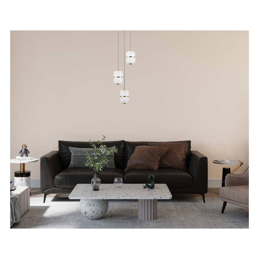 ITALUX - LED lestenec na žici ALANI 3xLED/5W/230V 3000K v zlati barvi