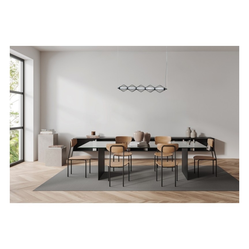 ITALUX - LED lestenec na sajli SEVILLA LED/25W/230V 3000K črna
