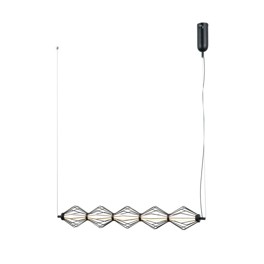 ITALUX - LED lestenec na sajli SEVILLA LED/25W/230V 3000K črna