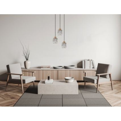 ITALUX - Lestenec na kablu TORNO 3xE14/40W/230V v zlati barvi