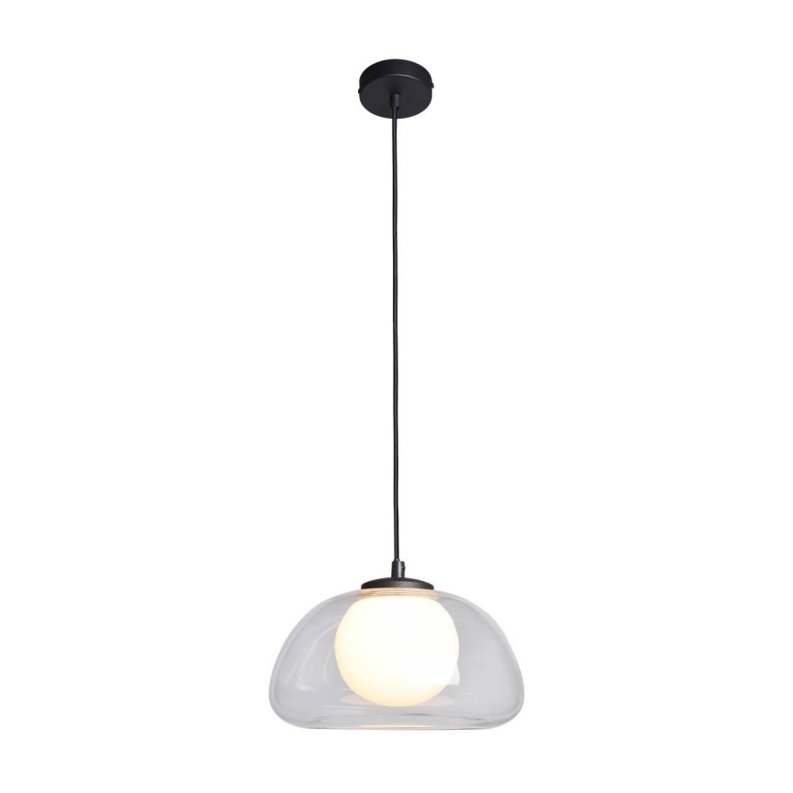 ITALUX - Viseči lestenec AINALE 1xG9/7W/230V črna/prozorna