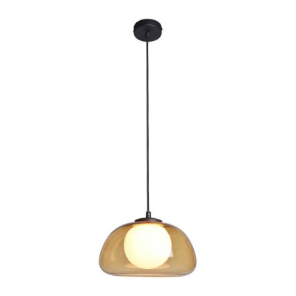 ITALUX - Lestenec AINALE na vrvici 1xG9/7W/230V črna/dimno rjava