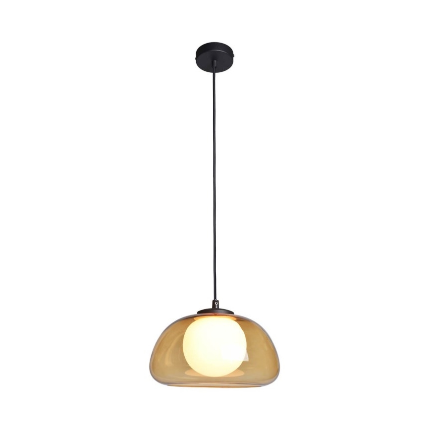 ITALUX - Lestenec AINALE na vrvici 1xG9/7W/230V črna/dimno rjava