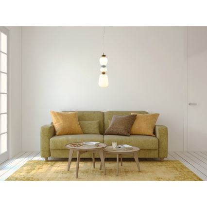 ITALUX - LED lestenec na kablu EVANS LED/19W/230V 3000K zlata/modra/rjava