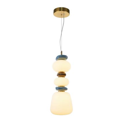 ITALUX - LED lestenec na kablu EVANS LED/15W/230V 3000K zlata/modra