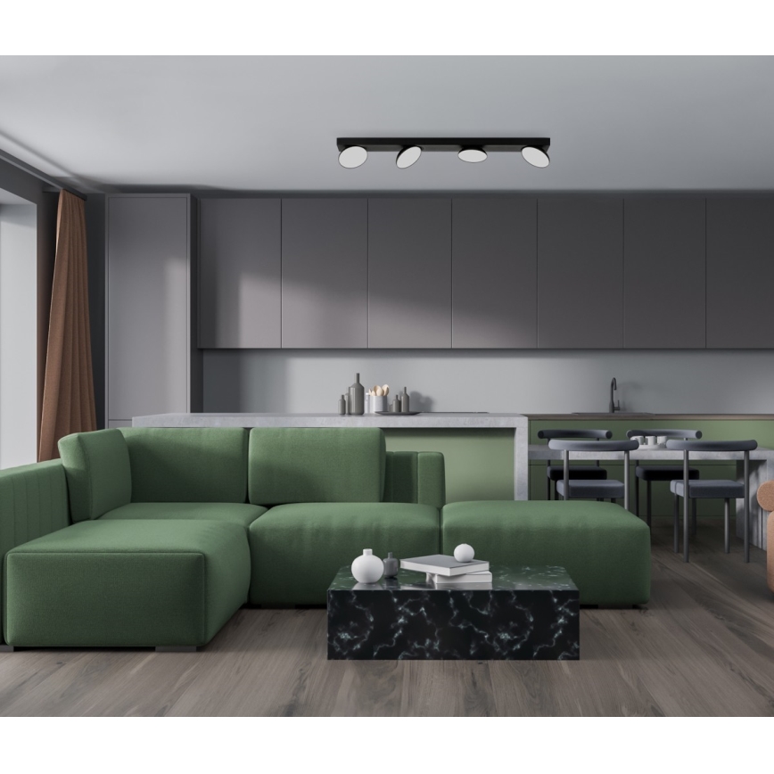 ITALUX - LED Reflektor CASTELIO 4xLED/5W/230V 4000K črna
