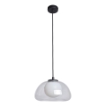 ITALUX - Viseči lestenec AINALE 1xG9/7W/230V črna/prozorna