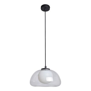 ITALUX - Viseči lestenec AINALE 1xG9/7W/230V črna/prozorna