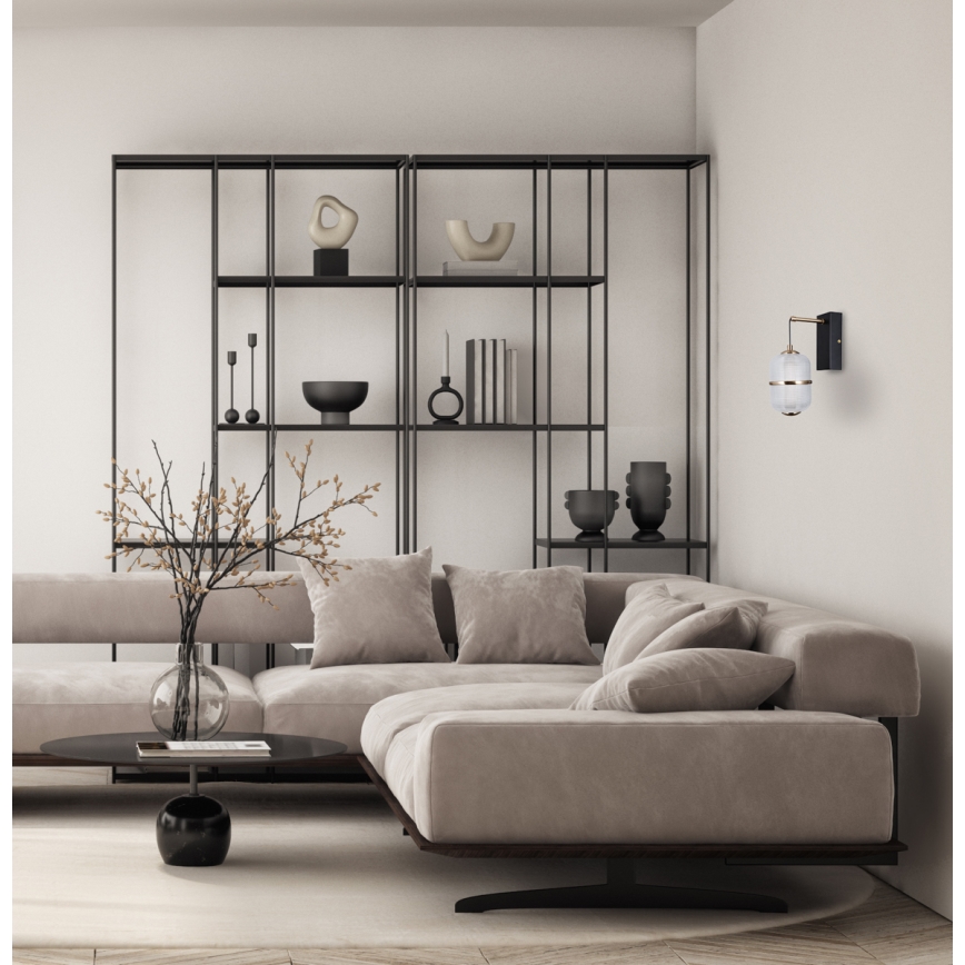 ITALUX - LED stenska svetilka ALANI LED/6W/230V 3000K črna/zlata