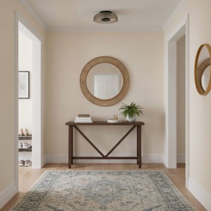 ITALUX - LED stropna svetilka PASSO, 8 W, 230 V, 3000 K, premer 25 cm, dimno črna