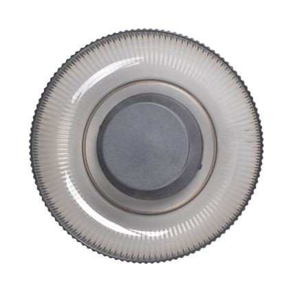 ITALUX - LED stropna svetilka PASSO, 8 W, 230 V, 3000 K, premer 25 cm, dimno črna
