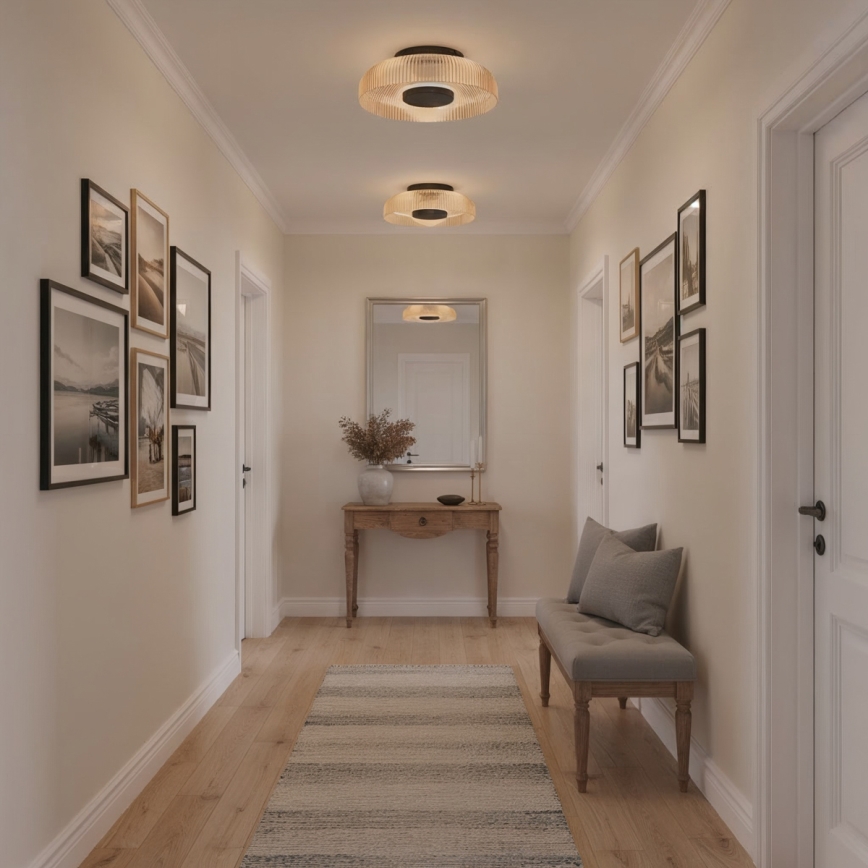 ITALUX - LED stropna svetilka PASSO LED/8W/230V 3000K premer 25 cm dimno bež