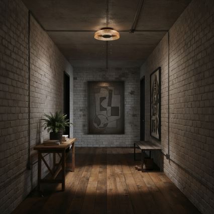 ITALUX - LED stropna svetilka PASSO LED/8W/230V 3000K premer 25 cm dimno bež