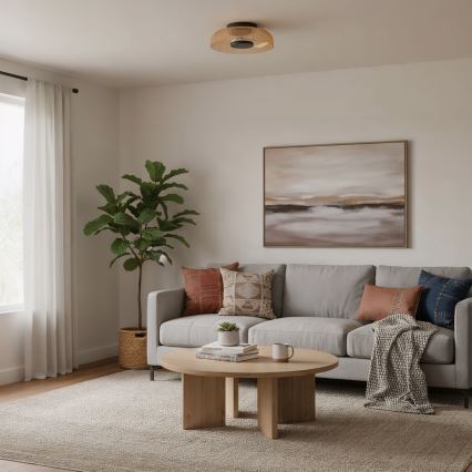 ITALUX - LED stropna svetilka PASSO LED/8W/230V 3000K premer 25 cm dimno bež