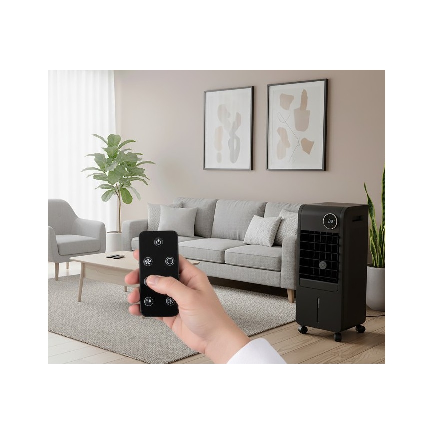 Izhlapevalna prenosna klimatska naprava VIENTO COOL-R 65W/230V črna + daljinski upravljalnik